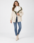 Willow | Women's Utility Jacket – Draped Collar, Drawstring Waist