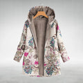 Fleural™ – Elegant Floral Print Fleece Jacket
