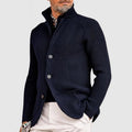 Victor | Structured Cardigan with Stand-Up Collar