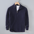 Anthony - Men's Knit Pullover with Half-Zip